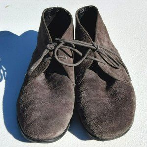 Franco Sarto Lace Up Ankle Booties 8M Gray Suede